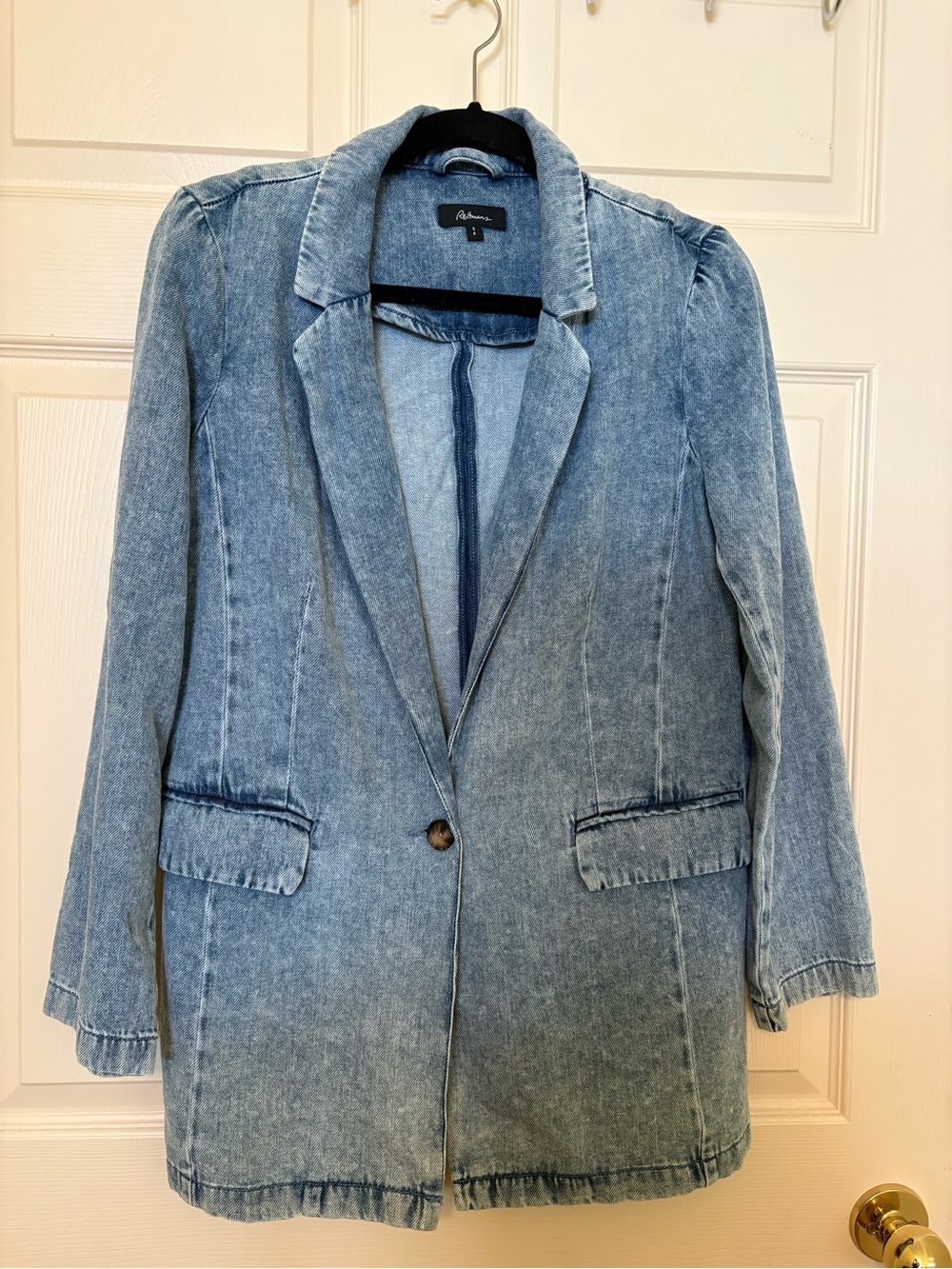 Reitmans Light Wash Denim Blazer Jacket